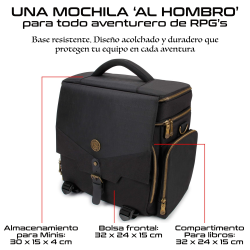Mochila Premium al Hombro para Accesorios, miniaturas, Mat, etc, para RPG's, - ENHANCE