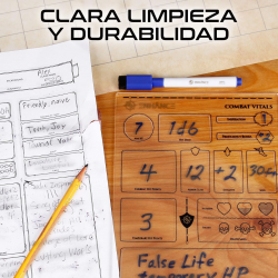 Hoja de Personaje Reutilizable Acrílico (Juego de 3) para D&D 5e - ENHANCE