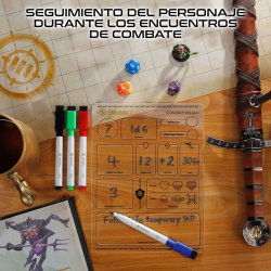 Hoja de Personaje Reutilizable Acrílico (Juego de 3) para D&D 5e - ENHANCE
