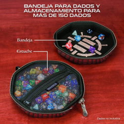 Estuche y Bandeja Premium Piel de Dragón color Rojo - ENHANCE