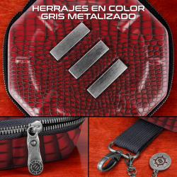 Estuche y Bandeja Premium Piel de Dragón color Rojo - ENHANCE